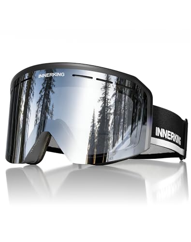 Innerking Ski/Snowboard Goggles OTG for Men Women & Youth - Over Glasses Snow Sports Goggles Anti Fog 100% UV400 Protection