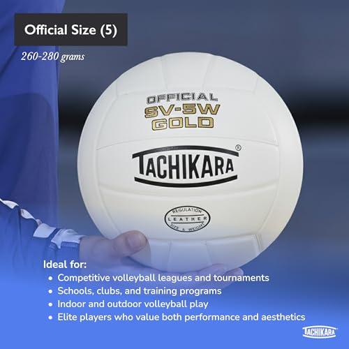 Tachikara SV5W Gold Competition Premium Leather Volleyball