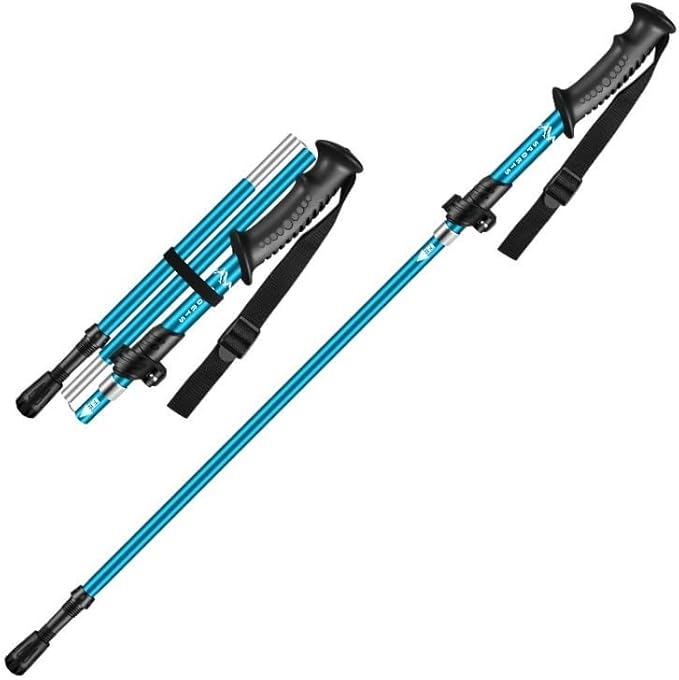 MUXWELL Collapsible Trekking Poles, Aluminum, 38-44 Inches(Compact), 44-52 Inches(Full) Adjustable Height with Quick-Lock,...