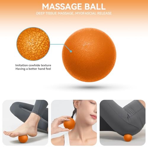 Krightlink 5 in 1 Foam Roller Set for Deep Tissue Muscle Massage, Trigger Point Fitness Exercise Foam Roller, Massage Roll...