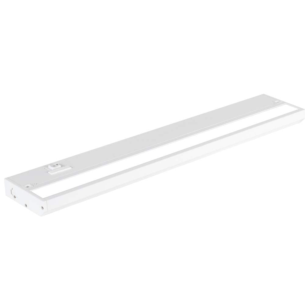 NSL LED Under Cabinet Lighting Dimmable, 18 Inch, White Finish, 3 Color Temperatures (Warm White, Soft White, Cool White)