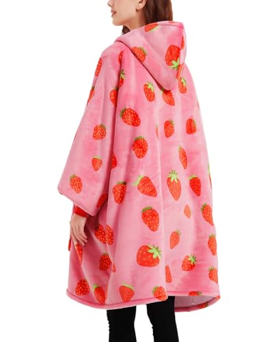 KFUBUO Wearable Blanket Hoodie for Adults Sherpa All Patterns Oversized Sweatshirt Blanket with Pockets Cute Birthday Gift...