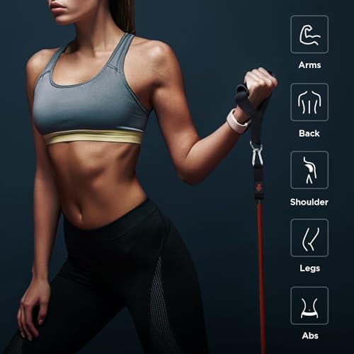 Resistance Bands, Simmgud Exercise Bands Set with Handles, Work Out Bands with Door Anchor, Ankle Straps for Strength Trai...