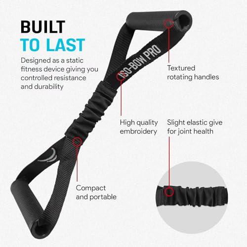 Iso-Bow Pro by Bullworker | The Isometric Pocket-Companion for Strength Training, Stretching, and Working Out. Use self-Re...
