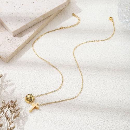 AULSIEY Softball Soccer Volleyball Necklace for Girls Teen Women, Sports Accessories Christmas Birthday Jewelry for Lovers