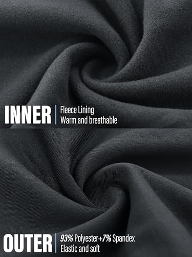 URATOT Men's Thermal Underwear Bottom Fleece Long Johns for Men Soft Warm Base Layer Thermal Pants for Cold Weather