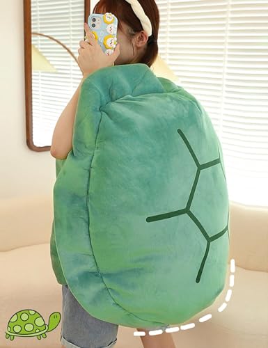 Rruonshully 31 Inch Wearable Turtle Shell Pillows Tortoise Shell Plush Turtle Stuffed Animal Dress Up Cushion Costume for ...