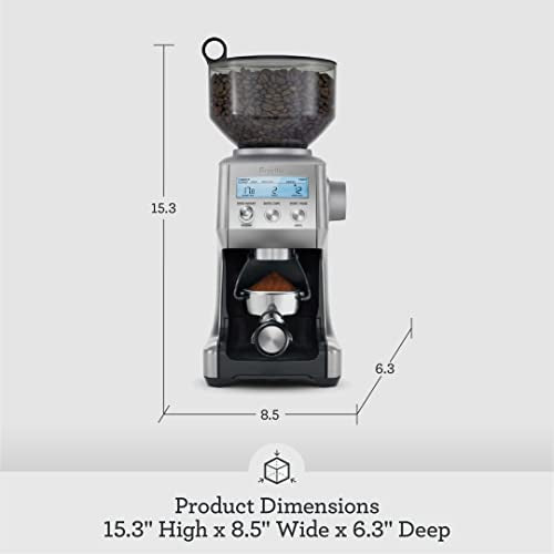 Breville BCG820BSS Smart Grinder Pro for Coffee and Espresso, Brushed Stainless Steel