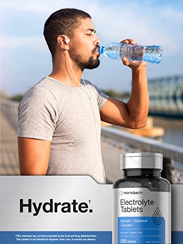 Horbäach Electrolyte Tablets | 200 Count | Vegetarian | Keto-Friendly | Non-GMO, and Gluten Free Hydration Supplement