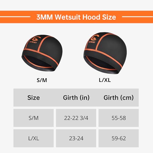 Intbost 3mm Wetsuit Beanie for Keem Warm in Cold Water Wetsuit Hood Neoprene Beanie 3mm Scuba Diving Cap Winter Swimmming ...