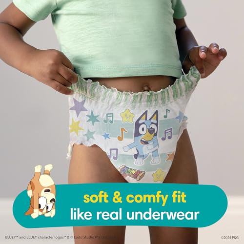 Pampers Training Pants - Easy Ups Boys & Girls Bluey - Size 2T-3T, 140 Count, Children's Potty Underwear (Packaging May Vary)