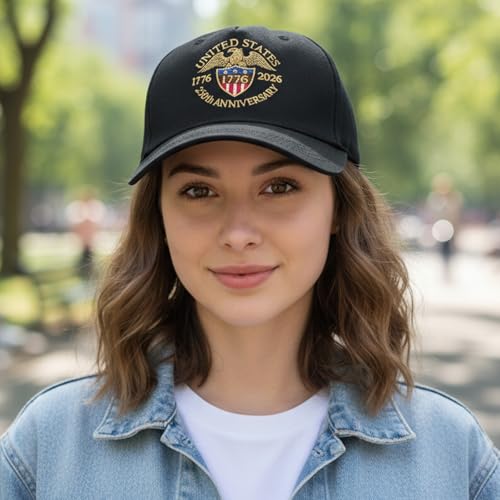 United States 250th Anniversary Baseball Hat,1776-2026 Patriotic Embroidered Adjustable Cap for Men & Women