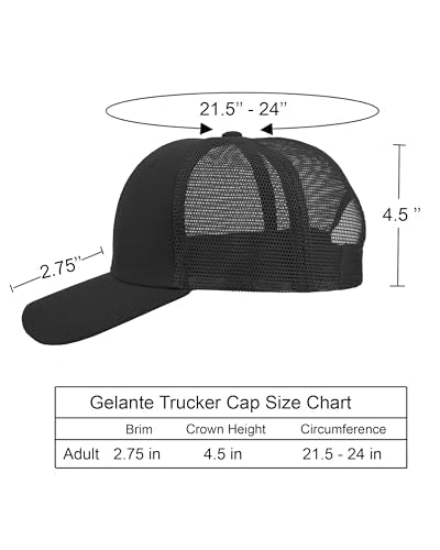 Gelante Mesh Trucker Hat Baseball Cap Structured Front Panel Wholesale LOT 12 Pack