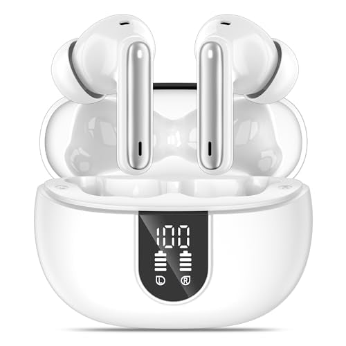 Wireless Earbuds, Bluetooth 5.3 Headphones 40Hrs Playtime Deep Bass Stereo in-Ear Earbud, LED Power Display, Call Noise Ca...