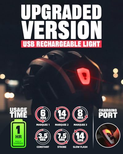 VICTGOAL Bike Helmet with USB Rechargeable Rear Light Detachable Magnetic Goggles Removable Sun Visor Mountain & Road Bicy...