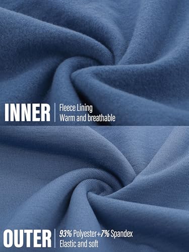 URATOT Men's Thermal Underwear Bottom Fleece Long Johns for Men Soft Warm Base Layer Thermal Pants for Cold Weather