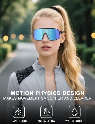 BangLong Polarized Sports Sunglasses for Men Women, UV Protection Sun Glasses for Baseball Running Cycling Fishing