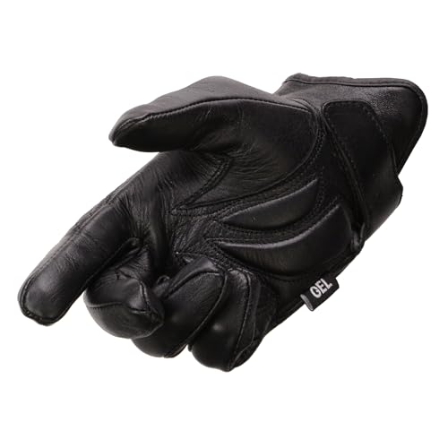 Milwaukee Leather Men's Premium Leather Short Wrist Cruiser Gloves, Black MG7510