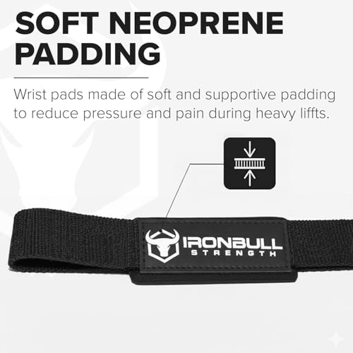 Lifting Wrist Straps for Weightlifting (1 Pair) – Padded Lifting Straps for Deadlifts, Powerlifting, Strength Training & B...
