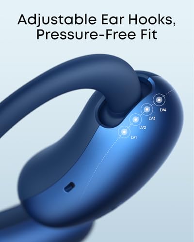 soundcore AeroFit 2 by Anker, Open-Ear Headphones, Real-Time Translation Earbuds, 4 Adjustable Positions for Every Ear Siz...