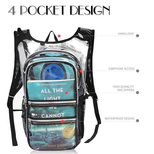 CITCAR Hydration Pack, Water Backpack with 3L Hydration Bladder Lightweight Insulation, Festival Essential, Rave Hydration...