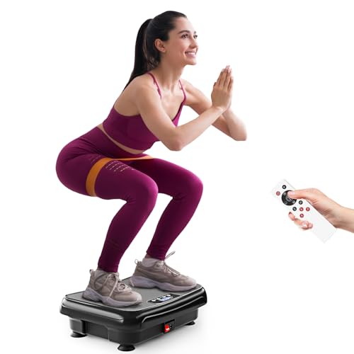 TISSCARE Vibration Plate Exercise Machine Mini Vibrating Plates for Lymphatic Drainage and Weight Loss, 400Lbs Capacity Fu...