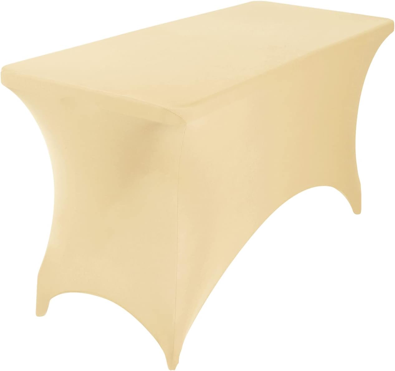 4Pack Spandex Waterproof Table Covers 4ft，Spandex 4ft Waterproof Table Cover for Party,Wedding, Banquet, and Events(Champagne)