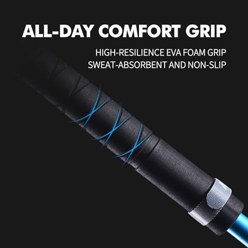 AONIJIE Trekking Poles 2-Pack - Anti-Shock Ultra-Light Collapsible Walking & Hiking Sticks for Trail Running, Backpacking,...