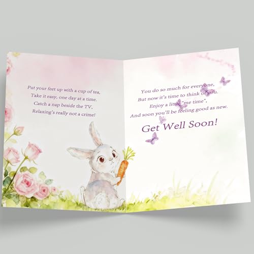 FANCYLUCKY Funny Get Well Cards for Women, Humor Speedy Surgery Recovery Card Gifts for Friends Family Colleagues, Get Wel...