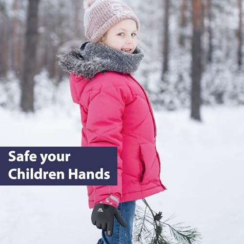 WESTWOOD FOX Cycling Gloves for Kids Thermal Winter Boy Girl Windproof Anti-Slip, Touchscreen Gloves with Palm Grip for Cy...