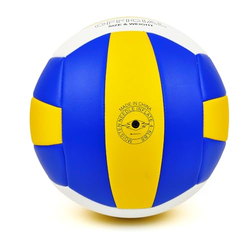 UERMAPTE Official Size 5 Volleyball Thickened Waterproof PU Anti-Burst Design for Indoor Beach and Pool Training for Begin...