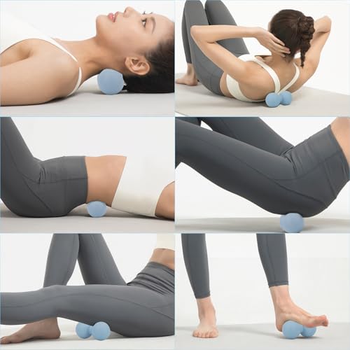 JIEJUNJIE Silicone Massage Ball Set - 3 Therapy Balls for Myofascial Release, Trigger Point & Plantar Fasciitis Relief - P...