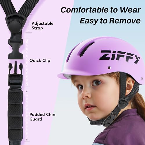 ZIFFY Kids/Toddler Bike Helmet, Adjustable, Lightweight, Safety Certified Scooter Helmet for Boys & Girls with Washable In...