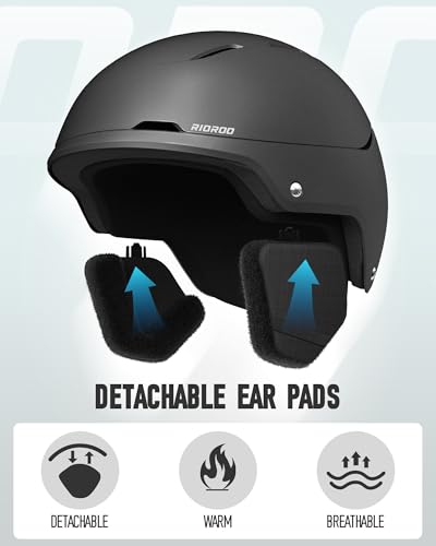 RIOROO Ski Helmet and Goggles Set, Snowboard Helmet Goggles for Men Women & Youth, Shockproof Snow Helmet Anti Fog OTG Sno...