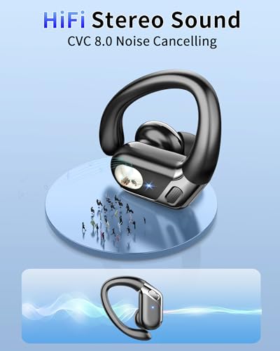 Ear buds Wireless Earbuds, Bluetooth 5.4 headphones Sport 2026 Noise Cancelling, Running Headphones 50 Hrs, Over Ear Earbu...
