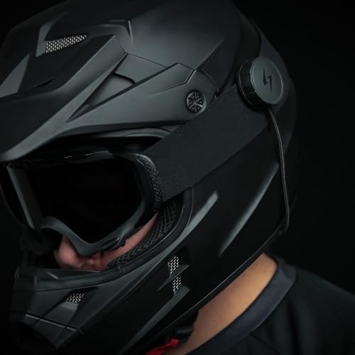 Syphon SoundPro: Ultra-Thin 9.6mm Bluetooth Moto Headphones - Glove-Friendly Controls, Massive Sound, IP55 Waterproof, Bui...