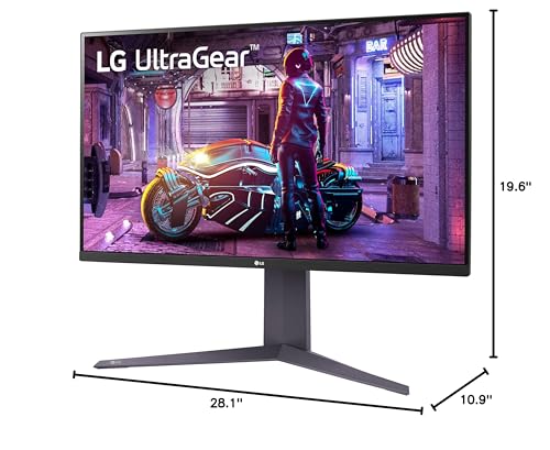 LG 32GQ750-B 32-inch Ultragear 4K UHD (3840 x 2160) Gaming Monitor, 144Hz, 1ms, AMD FreeSync Premium, HDR10, Reader Mode, Built-in Speaker, HDMI, DisplayPort, Tilt/Height/Pivot Stand, Black