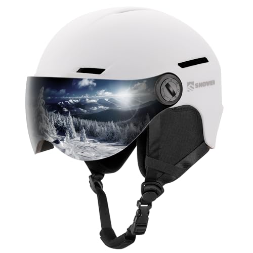 SNOWER Ski Helmet with Goggles, 2-in-1 Snowboard Helmet and Visor Goggles Combo - Adjustable Fit & Ventilation System - Sn...
