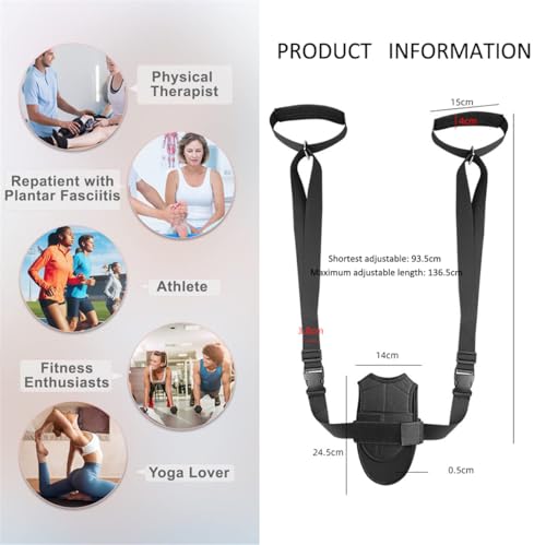 Foot and Calf Stretcher, Adjustable Stretch Band for Plantar Fasciitis Achilles Tendonitis Heel Spurs Foot Drop, Leg Stret...