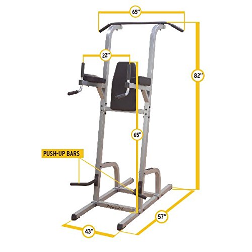 Body-Solid GVKR82 Multi-Function Power Tower With Vertical Knee Raise, Dip Station, Push-Up station, and Pull-Up Station F...