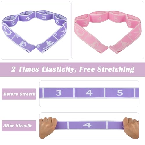BTAMUD 2 Pcs Kids Stretch Bands Dance Stretching Straps for Children Gymnastics Equipment Dance Training Elastic Band for ...