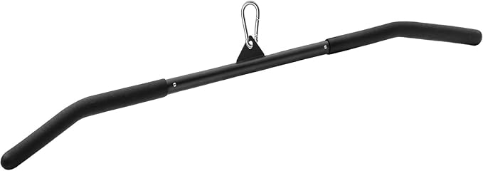 SERTT 39.37 Inch LAT Pulldown Bar Attachment for Pulley Cable Machine, Curl Tricep Press Down Bar with Rubber Handle, LAT ...