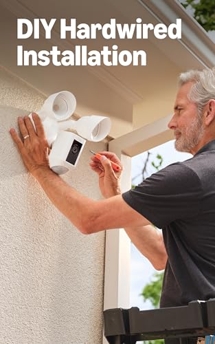 Ring Floodlight Cam Wired Plus (newest model), Outdoor home or business security with motion-activated 1080p HD video and ...