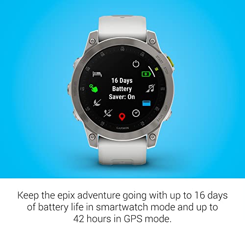 Garmin Epix Gen 2, Premium Active Smartwatch, 47 mm (White Titanium) - (Renewed)
