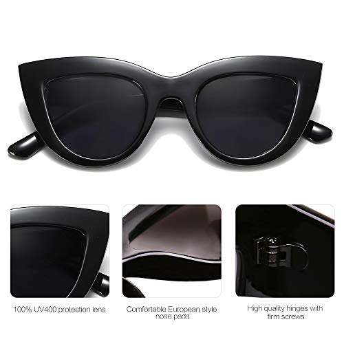 SOJOS Retro Small Vintage Cat Eye Sunglasses for Women Cute Fashion UV400 Sunnies SJ2939