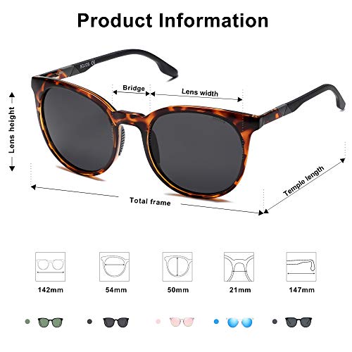SOJOS Oversized Round Polarized Sports Sunglasses for Women Men, Ultralight TR90 Womens Mens Sport Sunglasses SJ2092