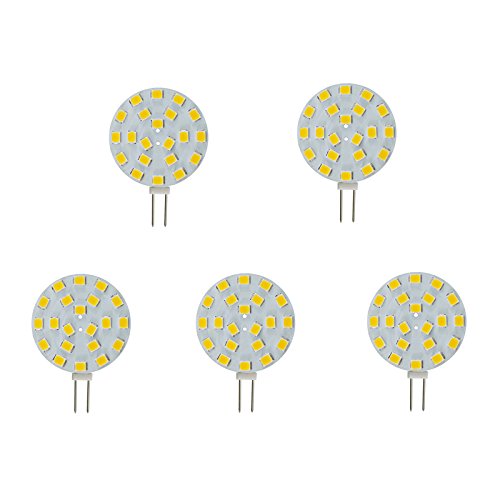 CBconcept LED G4 Bulbs, 320 Lumens, 2W (20W Equivalent), Soft White 4000K, 180° Beam Angle, 5 Pack