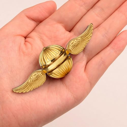 Umnodobn Gold Fidget Spinner Magic Orb Anxiety Toys Stress Relief Reducer Spin Fidgets Hand Bearing Tri Spinner Finger Spi...