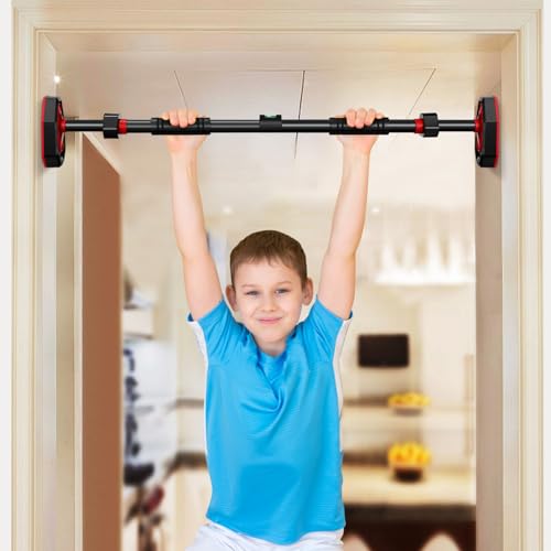 ULTECHNOVO Adjustable Pull up Bar Doorway Strength Training Bar No Drill Installation Portable Home Gym Equipment for Uppe...