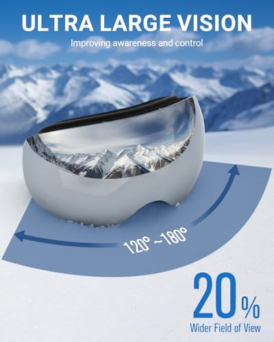 Meeloog Ski Goggles for Men & Women, OTG Snowboard Goggles with UV400 Protection, Anti-Fog & Spherical Design for Wider View